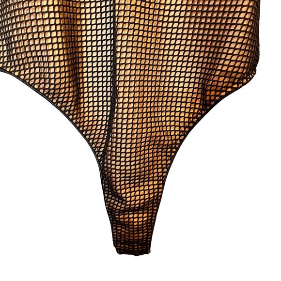 Cosmopolitan Dress The Population Brigette Black Net Bodysuit Swimsuit Large - Picture 6 of 10